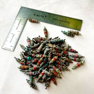 Tire Valve Stem Cores w/patina for art/craft/jewelry/miniatures/models Cool!